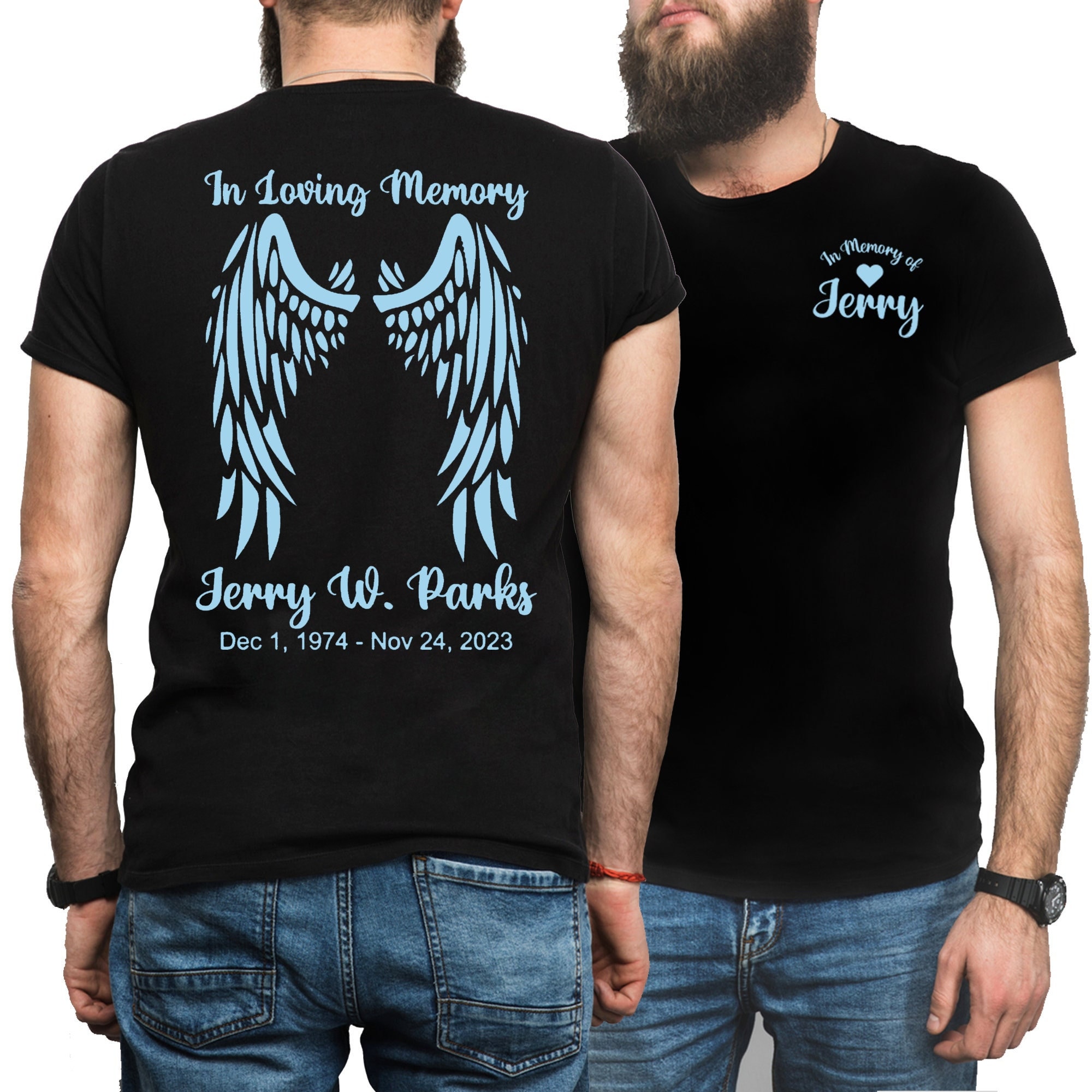In Loving Memory T-shirt, Personalized Memory Tshirt, Loss of Friend Gift,  Custom RIP Shirt, Mourning of Son T-shirt, Lost but Not Forgotten -   Denmark