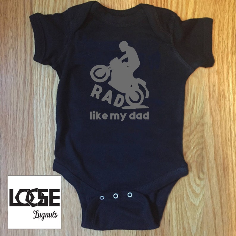 Black Rabbit Skins Bodysuit or Toddler T-Shirt Rad Like My Dad