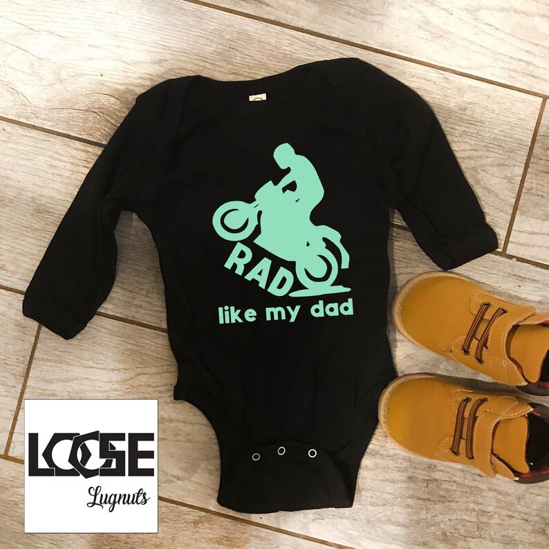Black Rabbit Skins Bodysuit or Toddler T-Shirt Rad Like My Dad