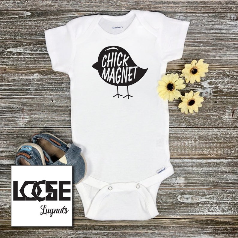 Easter Funny Baby Onesie\u00ae Bodysuit Chick Magnet