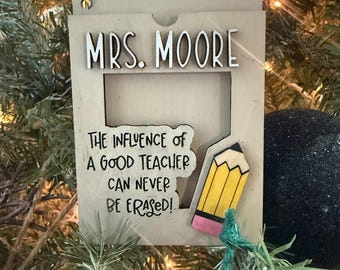 Customizable Teacher Gift Card Holder