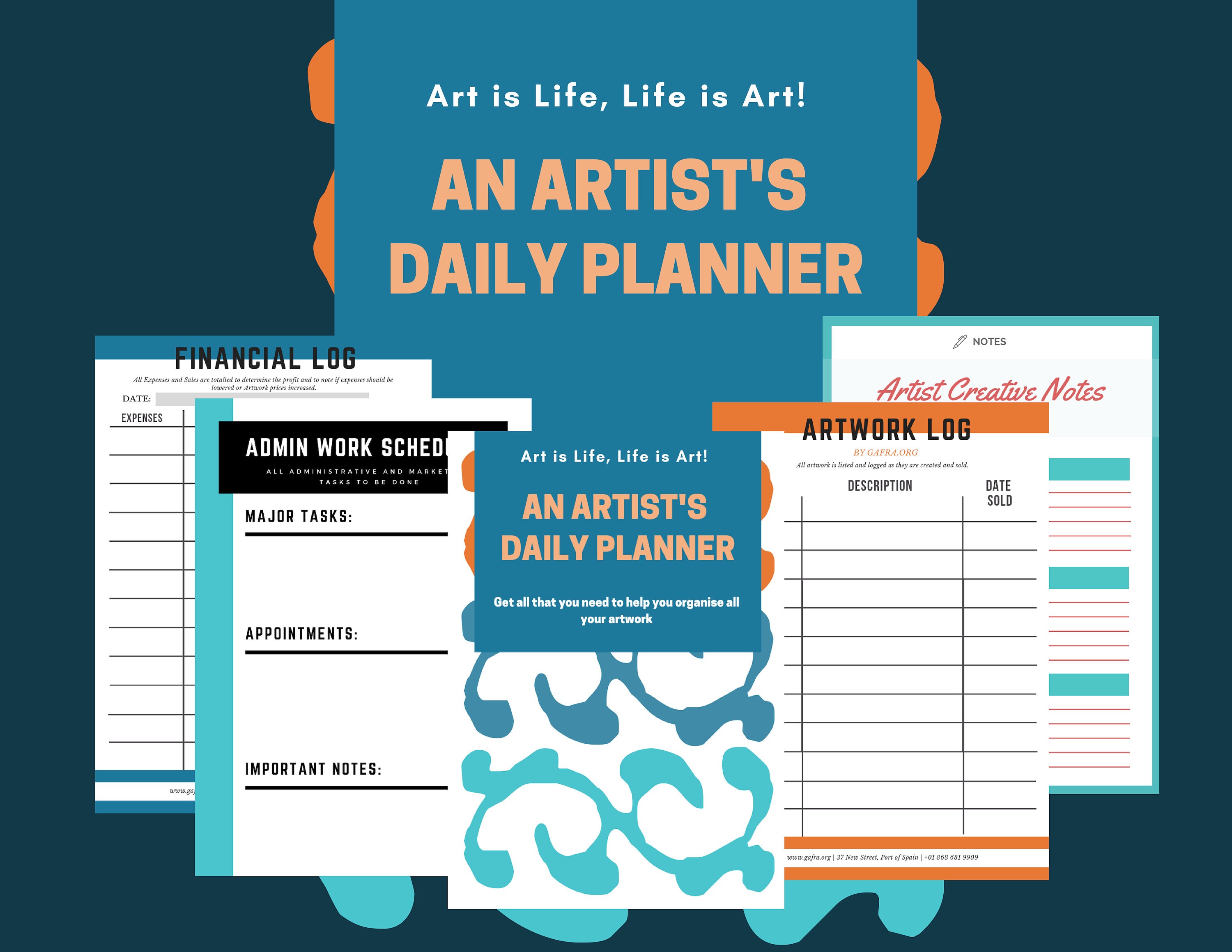 Artist Planner Print Instant Download PDF Free Wall Art Etsy UK