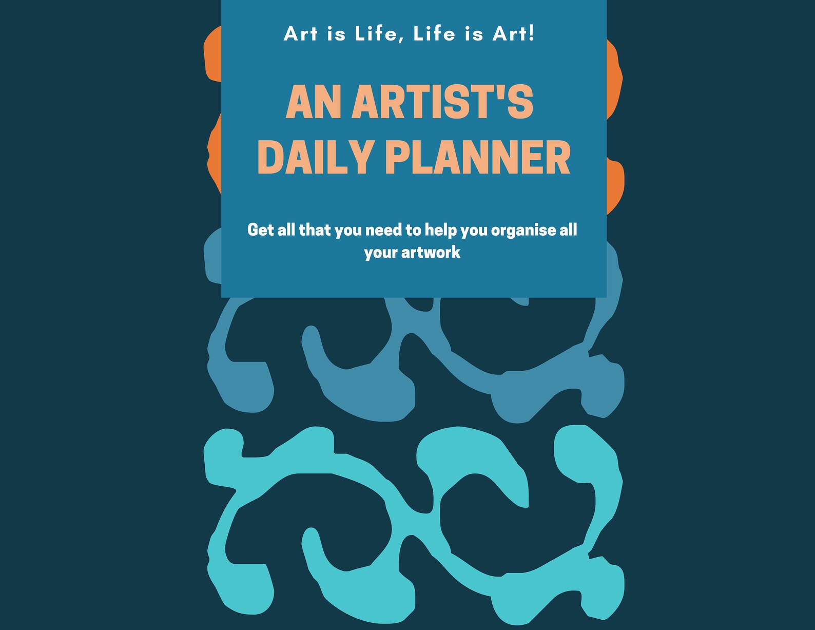 Artist Planner, Print, Instant Download, PDF, Free Wall Art Included