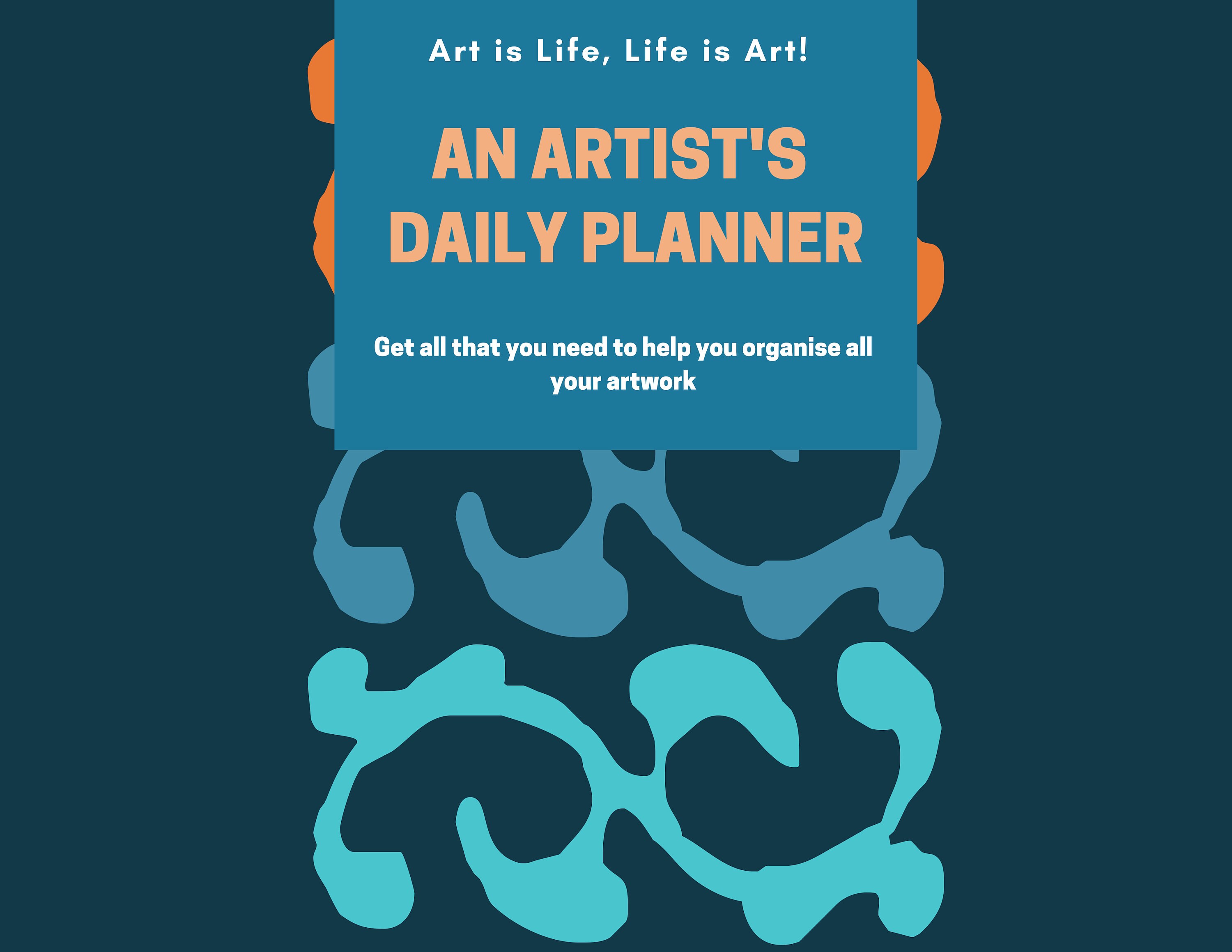 Artist Planner, Print, Instant Download, PDF, Free Wall Art Included