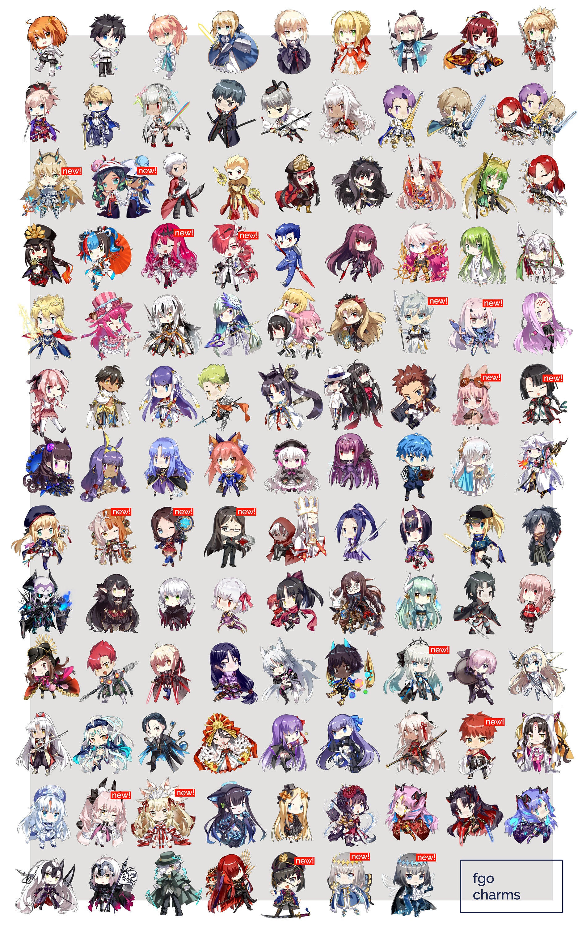 Fate Grand Order Acrylic Keychain Charms Etsy Australia