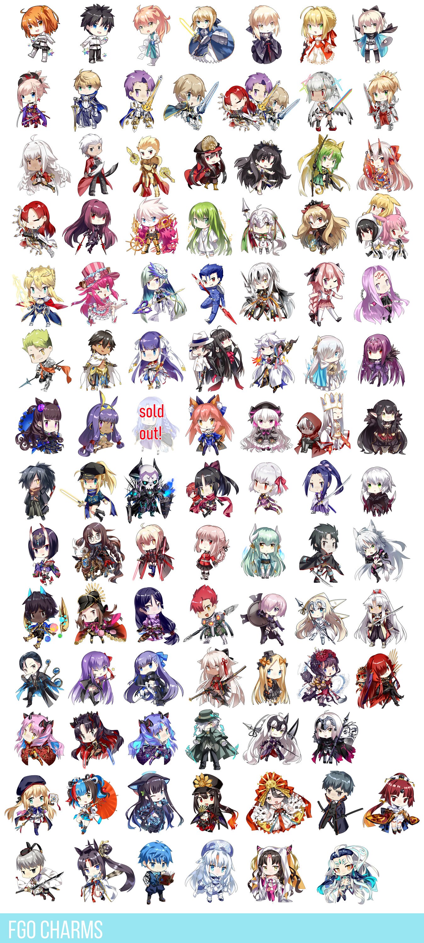 Fate Grand Order Acrylic Keychain Charms Etsy