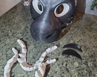 Leonine Dragon Scalesuit Talking Headbase Kit| Movable Mouth Mask| Fursuit Making/ Creating| Eyeblanks, Eyelids and Teeth Included.