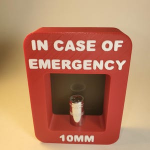 In Case Of Emergency 10mm Socket Holder Box + 10mm 1/4&quot; Socket