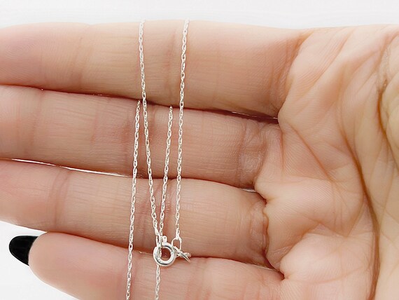 18 inch 2024 thin silver chain