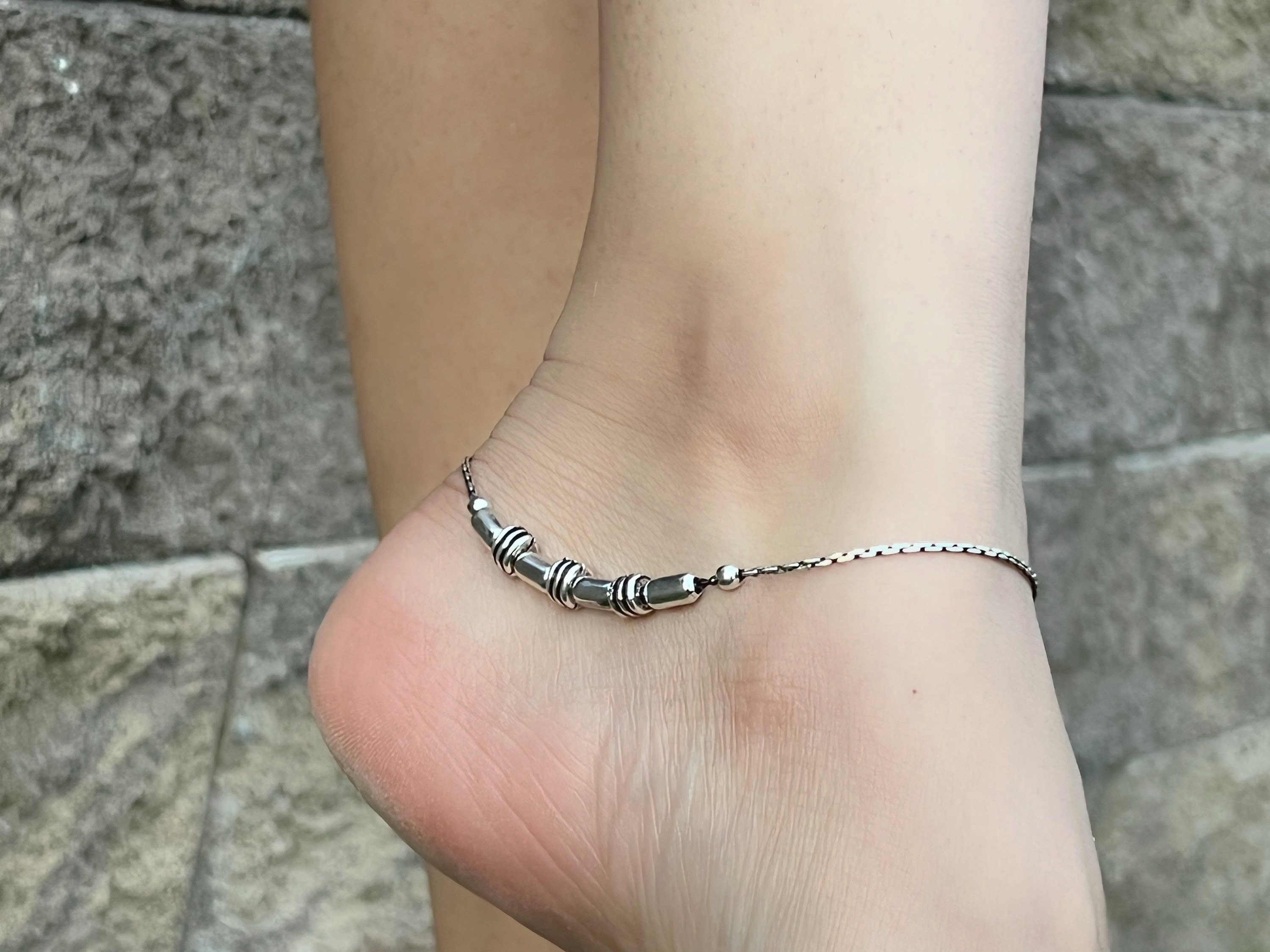 The Kalapa Silver Anklets | Silver anklets designs, Silver anklets, Silver  ring designs