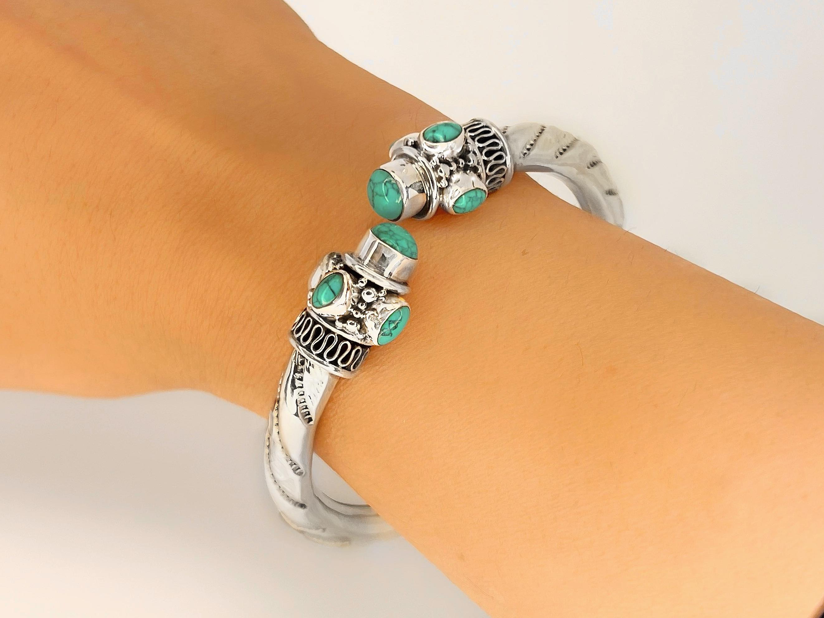 925 Sterling Silver Turquoise Boho Bracelet Women, Adjustable Carnelian Bangle Bracelet, Green Spinel Cuff Bracelet, Rajwadi Indian Bangles 925 Sterling Silver Turquoise Boho Bracelet Women, Adjustable Carnelian Bangle Bracelet, Green Spinel Cuff Bracelet, Rajwadi Indian Bangles