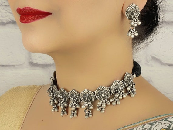 Silver Choker Necklace Latest Designs online for women – Silverlinings