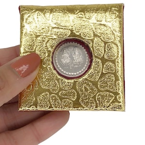 Lakshmi Ganesh 5 Grams silver Coin, Diwali Pooja Item, Wedding Gift Coin, Hallmarked Certified Pure Silver, Return Gift, House Warming Gift