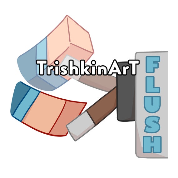 Flush Toilet Kids Minecraft Style Bathroom Wall Art Decor Etsy