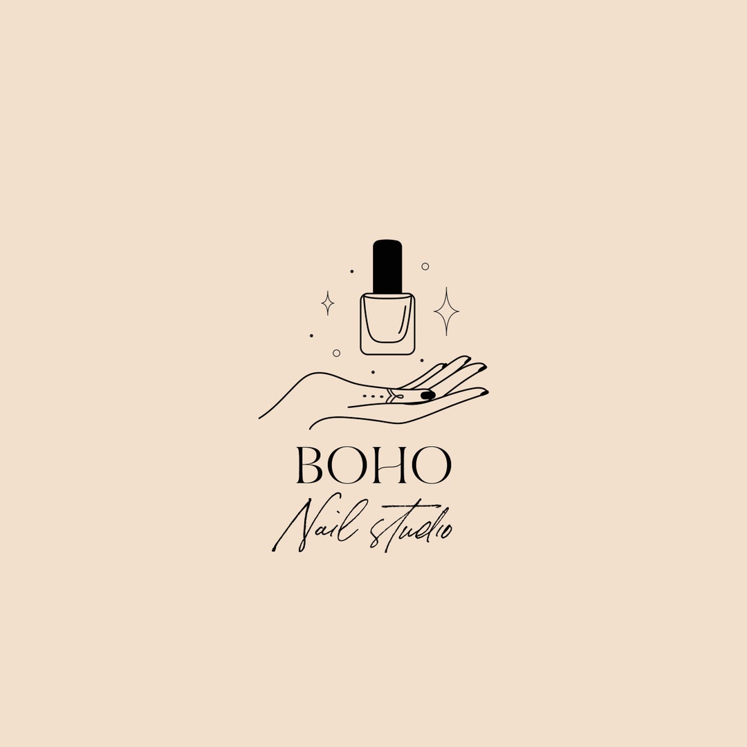 Beauty Logo Nail Salon Premade Logo Nail Studio Logo Nail 