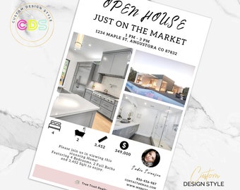 Open House Listing, Flyer, Marketing Template, Just Listed Canva Template, Real Estate Template, Editable Relator Tools Digital Printable #5