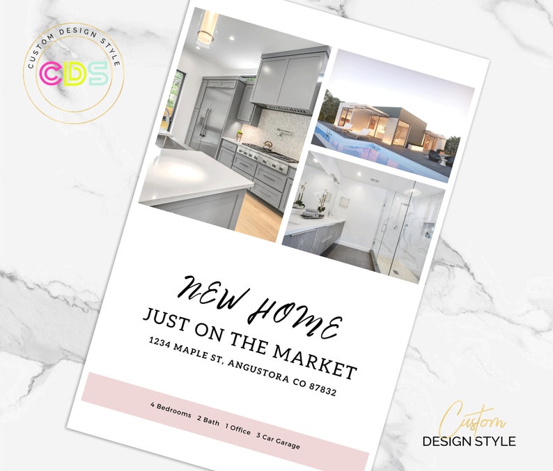 Open House Listing Flyer & Just Listed Canva Template Set, Marketing Template, Real Estate, Editable Relator Tools Digital Printable 6 image 2