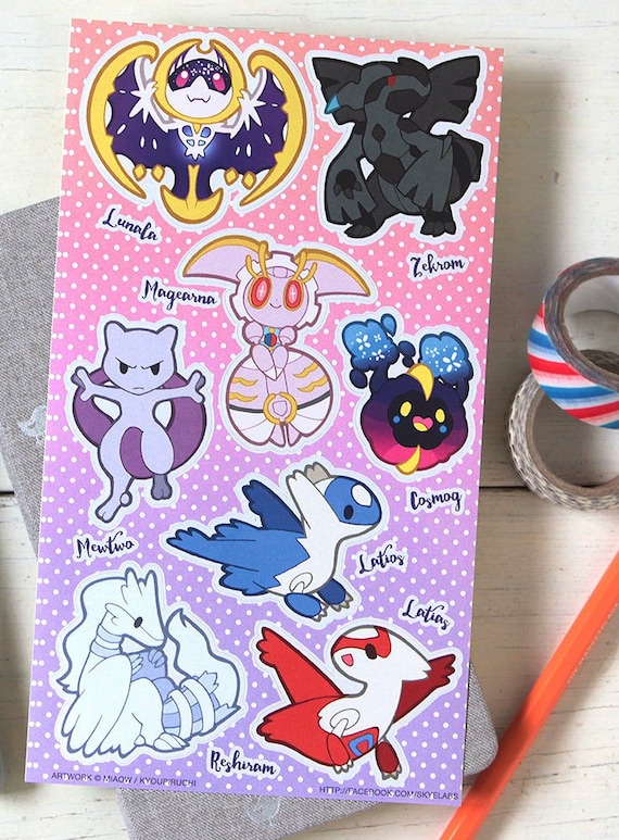 Hoja de pegatinas de Pokemon tipo psíquico Serie De Tipo - México