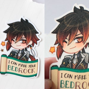 Genshin Stickers - Waterproof Funny Genshin Husbando Stickers with Cheesy Pick-up Lines image 4