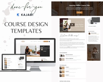Kajabi Course / Product Template with Course Thumbnails | Feminine Product Theme - Colorful