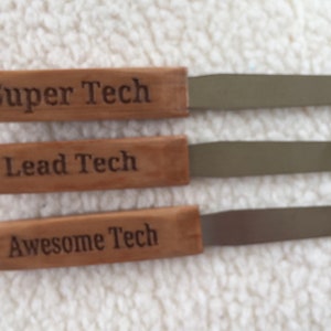 Wood stain custom garebear pharmacist Spatula personalize with shapes, letters, symbols etc pharmacy gift techs interns pharmd
