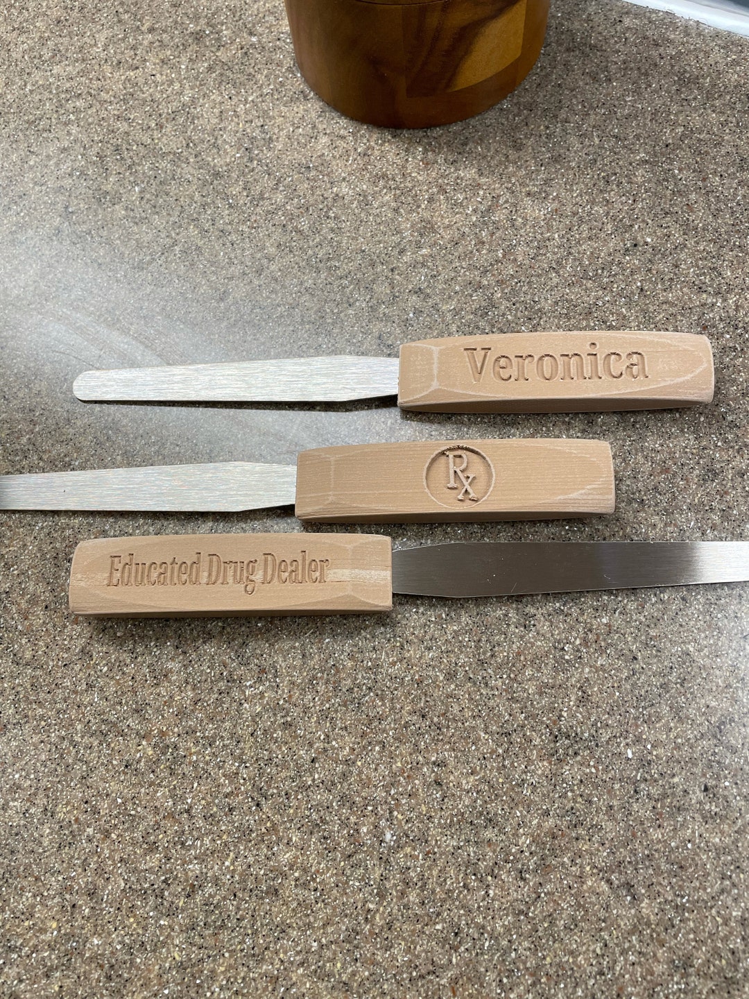 Unfinished Personalized Pharmacy Spatula. You Stain or Paint. Etsy