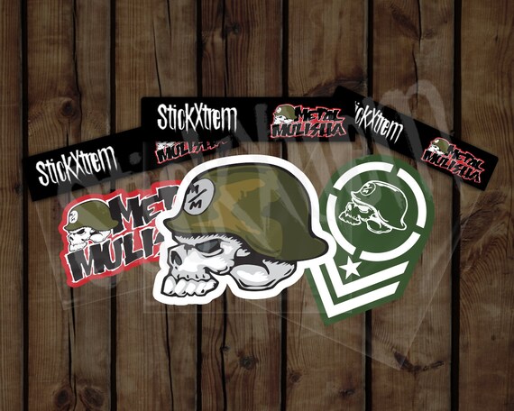 DIGITAL VECTOR ARTS Pack Stickers Metal Mulisha Rockstar Decal