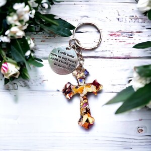 Flower Petal Memorial Keychain, Custom Dried Flower Keepsake