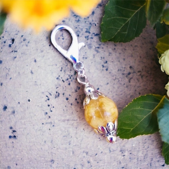 12mm Flower Memorial Bead Charm, Keepsake Jewelry