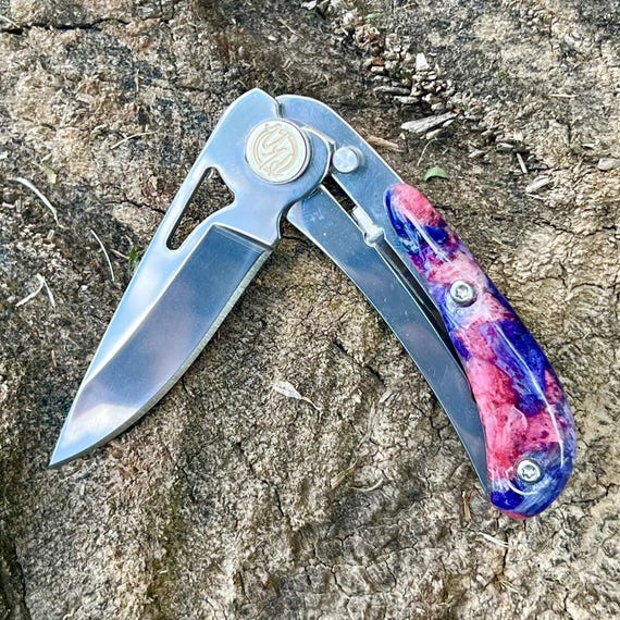 Flower Petal Keepsake Knife, Memorial Gift, Engraved Wedding Knife