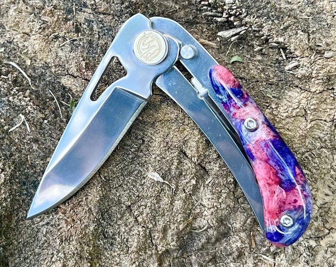 Funeral Flower Knife,  Memorial Knife, Knife made with Flower Petals, Keepsake Knife, Engraved Knife, Wedding Knife,  Memorial Jewelry