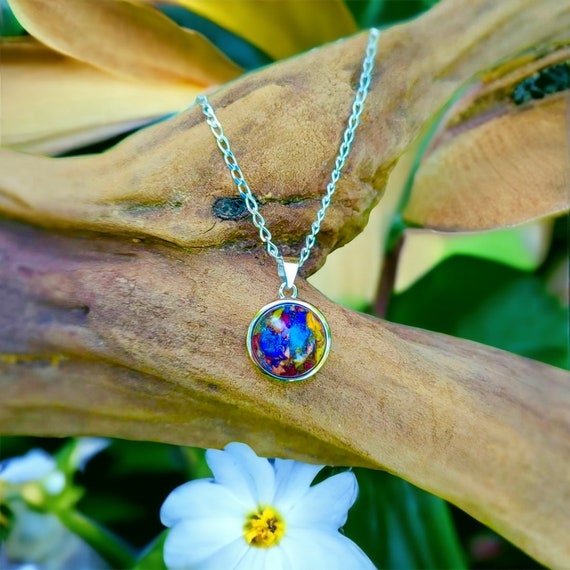 Sterling Silver Memorial Flower Petal Necklace | Keepsake Jewelry