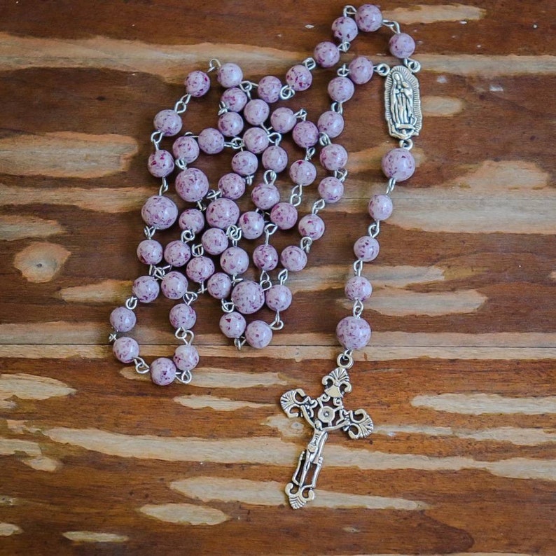 Memorial Beads. Polymer rosary. Wedding Flowers. Funeral Etsy