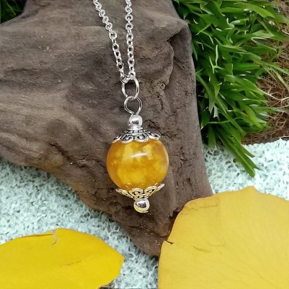 Flower Petal Memorial Necklace, Custom Bead Jewelry