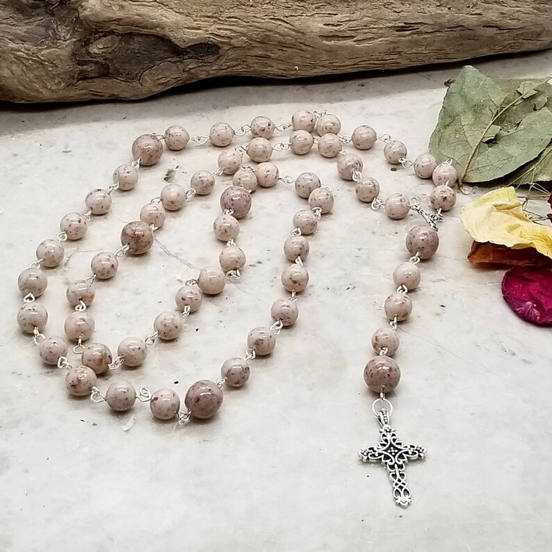Memorial Beads. Polymer rosary. Wedding Flowers. Funeral Etsy