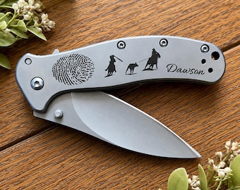 Finger print knife. Fingerprint knife. Memorial knife, memorial jewlery. Keepsake knife
