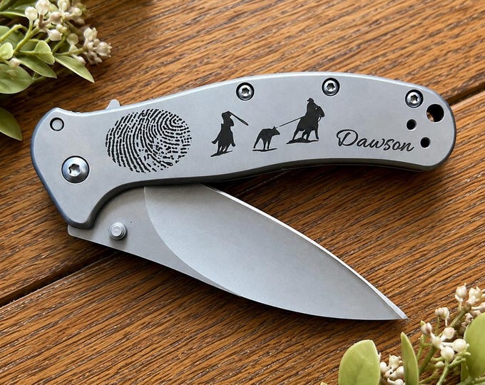 Finger print knife. Fingerprint knife. Memorial knife, memorial jewlery. Keepsake knife