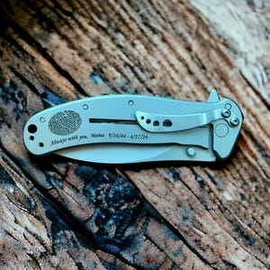 Finger print knife. Fingerprint knife. Memorial knife, memorial jewlery. Keepsake knife