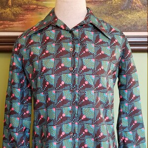 Funky Vintage Long Sleeve Button Up