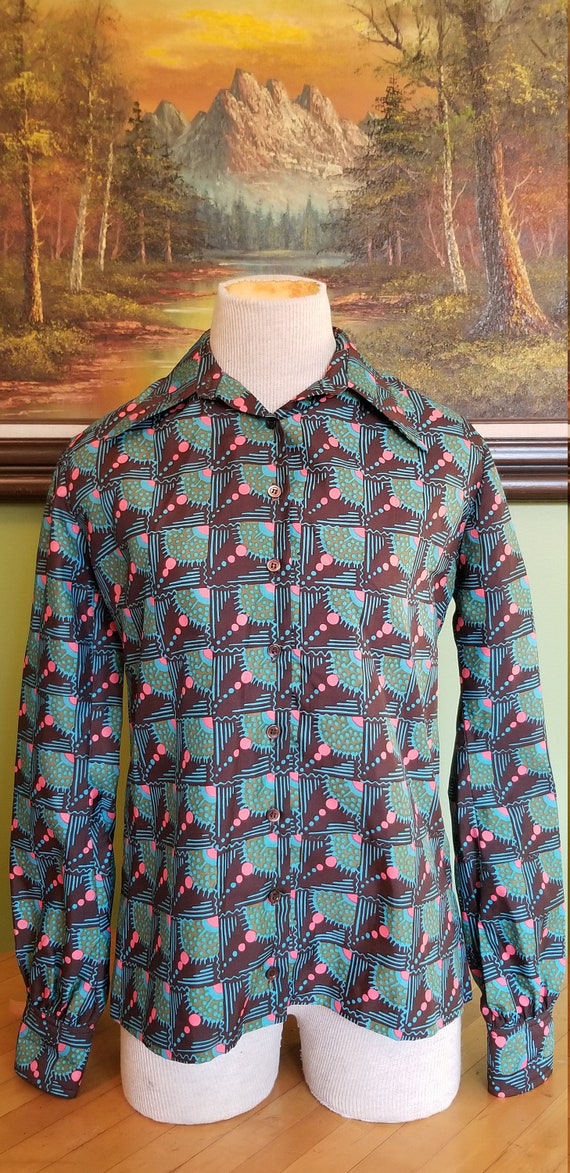 Funky Vintage Long Sleeve Button Up