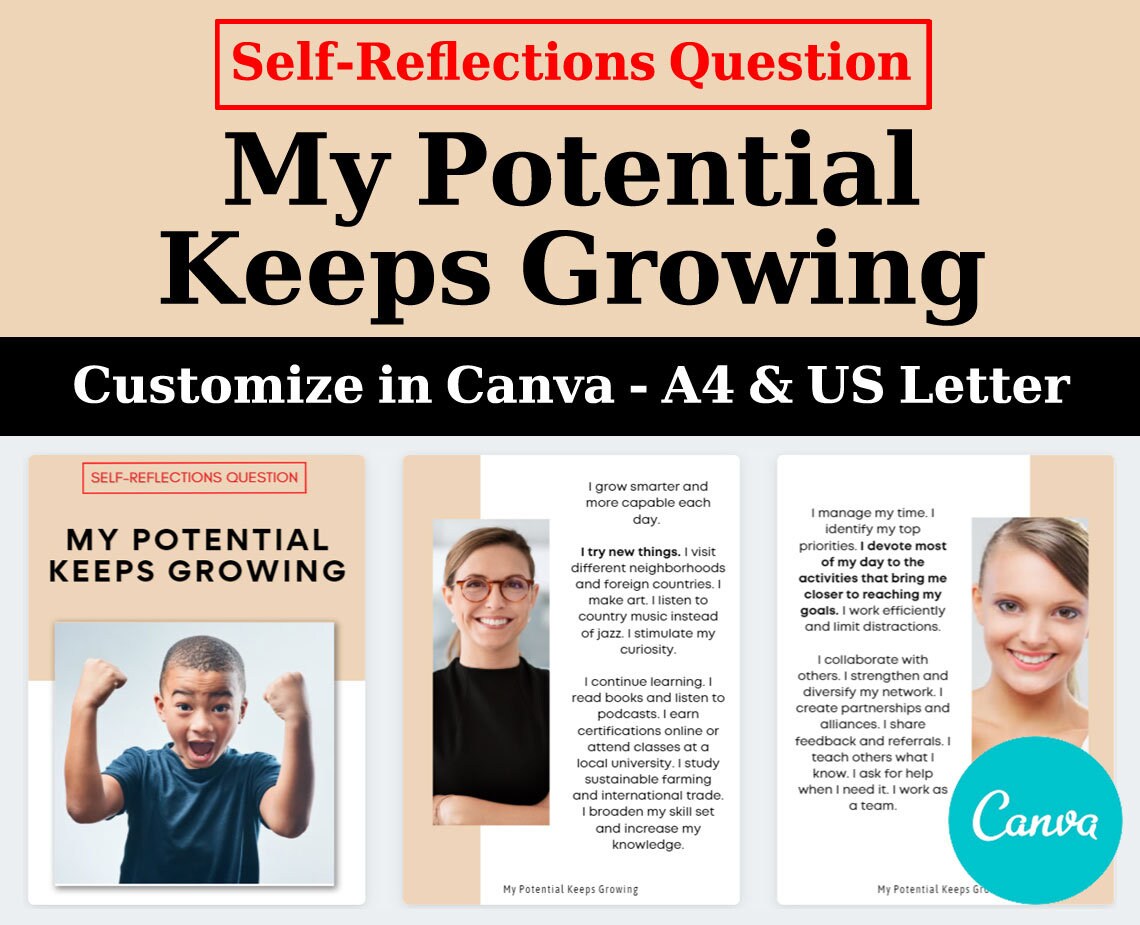 Self Reflection Questions Worksheet Coaching Templates Lead Template Canva, Life Coach