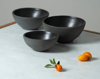 Oryoki Bowl Set -black- (Handmade - Single piece)