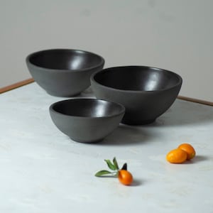 Oryoki Bowl Set -black- (Handmade - Single piece)