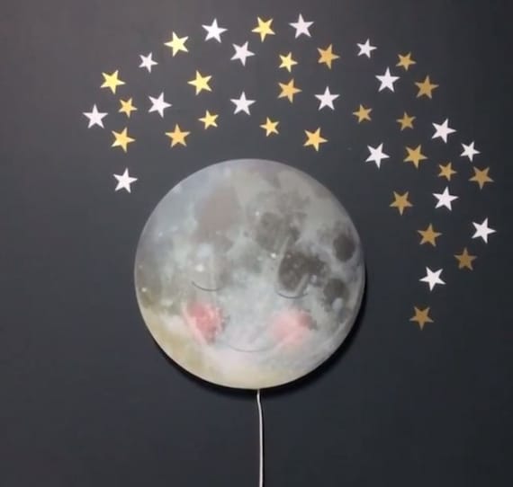 moon wall light nursery