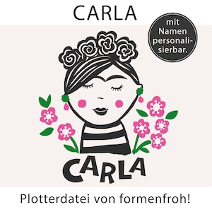 Plotter file - CARLA - Artist - Girl - Plott - Design by formenfroh - dxf + svg + jpg