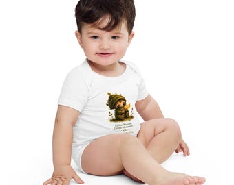 Baby Body Baby Moorquaker – Goldenes Blatt | Kurzärmliger Baby-Einteiler aus Baumwolle