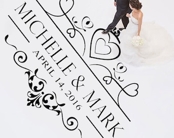 Wedding Floor Decal For Wedding Dance Floors, Wedding Decor, Wedding Vinyl Floor sticker, Personalized Wedding Decals