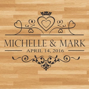 Wedding Floor Decal For Wedding Dance Floors, Wedding Decor, Wedding Vinyl Floor sticker, Personalized Wedding Decals image 2