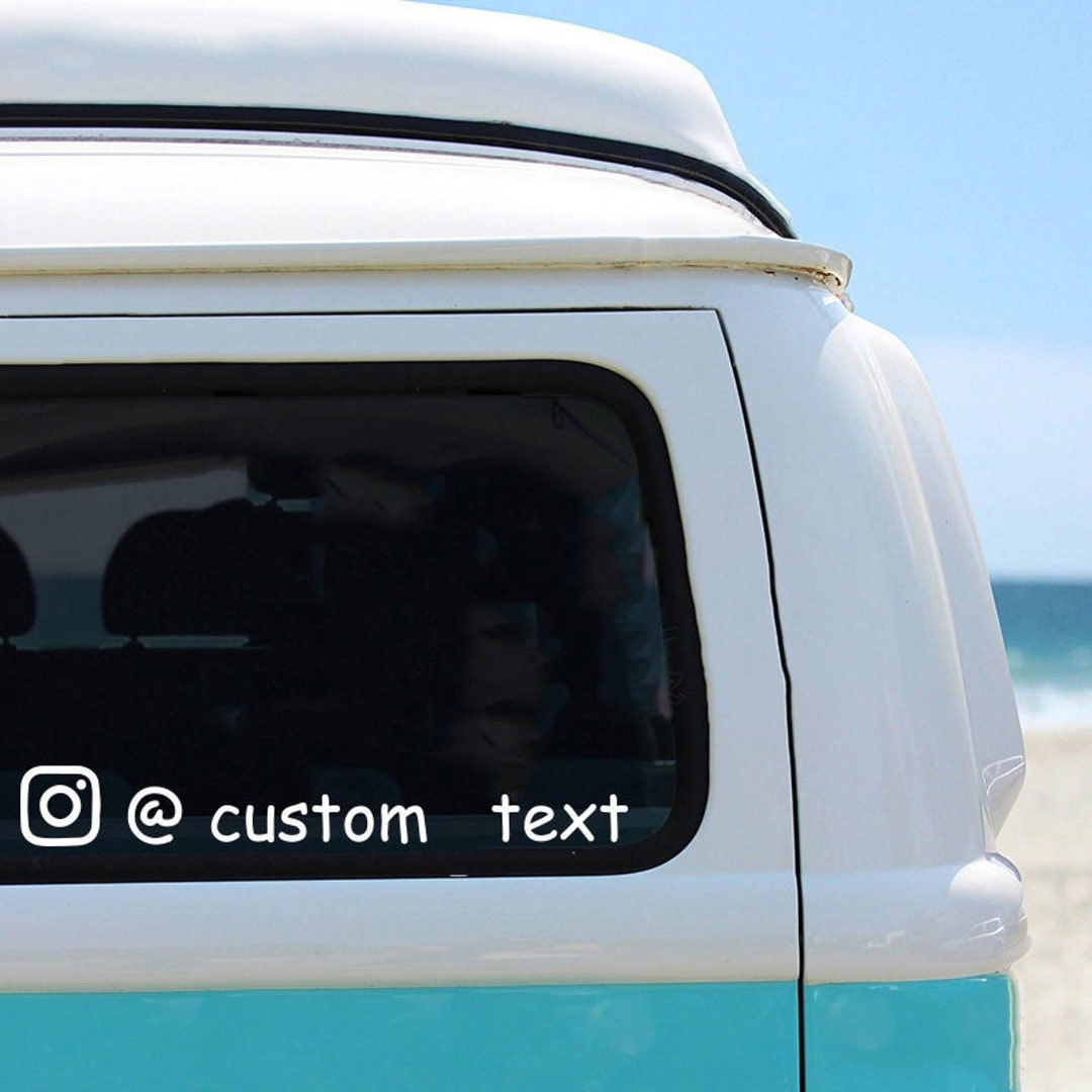 Custom Instagram Car Sticker Personalized Social Media Decal Etsy