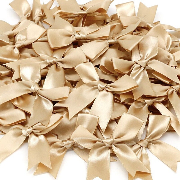 LOT de 50 nœuds de ruban de satin, lot de nœuds de ruban de satin, nœuds de satin pour cadeaux, nœuds pour emballage cadeau